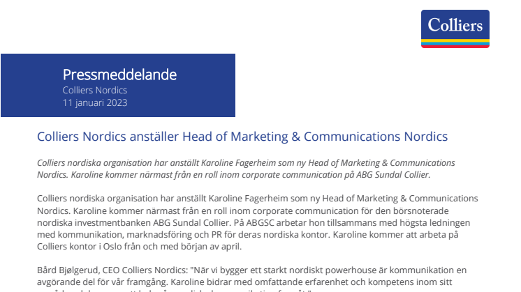 Colliers Nordics anställer Head of Marketing & Communications Nordics.pdf