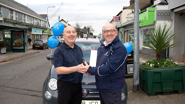 Cardiff travel agent receives brand new Fiat 500 from Fred. Olsen Cruise Lines in inaugural ‘Big Fred. Olsen Giveaway’ 