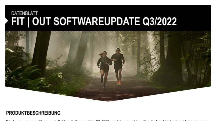 Datenblatt Garmin Softwareupdate Q3/2022