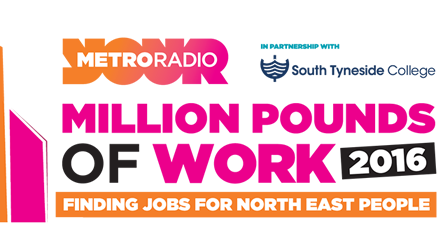 Supporting Metro Radio's Million Pounds of Work Campaign 