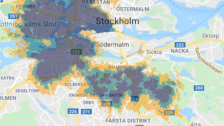 Tre lanserar 5G på Kungsholmen, i Kista, Bagarmossen, Bromma och Solna