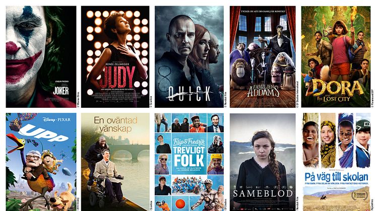 10 filmer som presenteras i Swedish Films nyhetsblad. En blandning av nya releaser och succéer från 2010-talet.