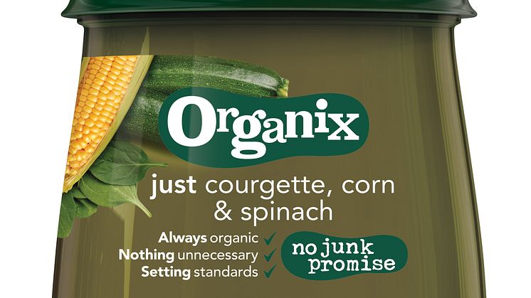 Organix just courgette, corn & spinach