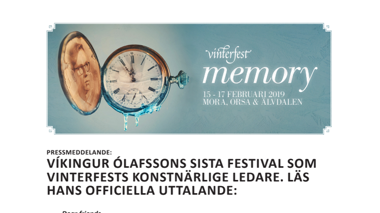 Víkingur Ólafssons sista festival som Vinterfests konstnärlige ledare