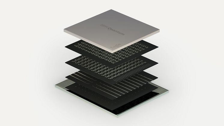 Eagle-prosessoren med sine ulike nivå og unike 3D-arkitektur. Foto: IBM
