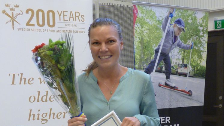 Alva Appelgren från Lifee vann kategorin Nya ingångar till fysisk aktivitet i Shine Competition