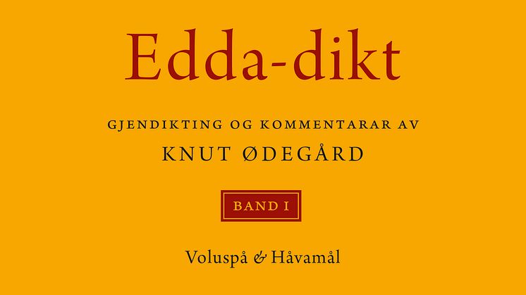 Vigdís Finnbogadóttir og Knut Ødegård i samtale om ny gjendiktning av Edda-dikt
