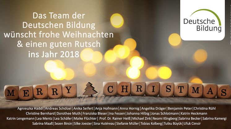 Das Team der Deutschen Bildung wünscht frohe Weihnachten!