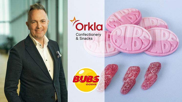 Orkla Confectionery & Snacks Sverige förvärvar 100 procent av aktierna i konfektyrföretaget BUBS.