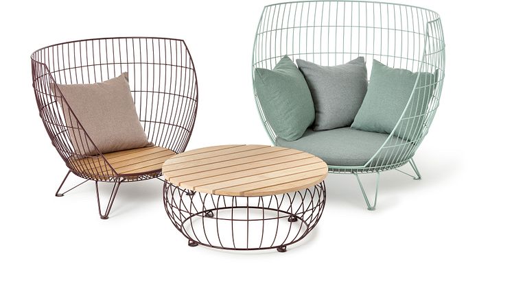 Basket furniture group, design Ola Gillgren för Nola. 