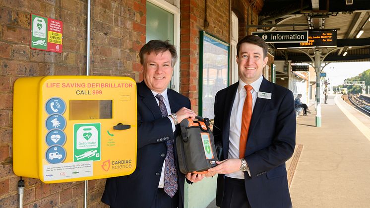 Life-saving defibrillators like these have been fitted to all of Great Northern, Southern and Thameslink's stations - more pictures below