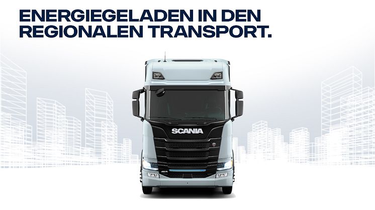 Der neue Scania E-Lkw ist für den regionalen Transport ausgelegt. 