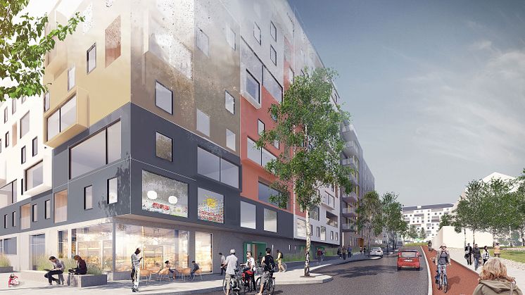 Stena Fastigheter bygger 550 nya bostäder, mötesplatser, förskola och närservice i Högsbohöjd
