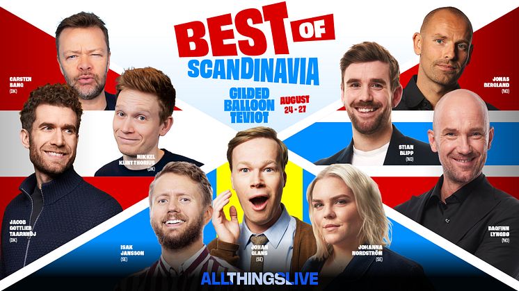 All Things Live Comedy presenterar: Best of Scandinavia på Edinburgh Fringe Festival 2022