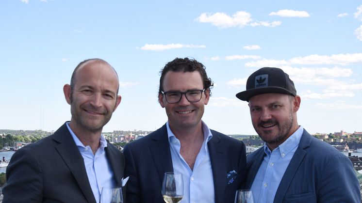 Christian Di Luca (VD, Gruppo Di Luca), Alex Tengvall (VD, Winefinder) och Thomas Holstein (VD, Enjoy Wine & Spirits).