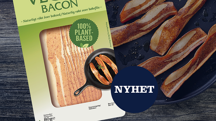 Danish Crown Foods Sweden lanserar vegetariskt bacon