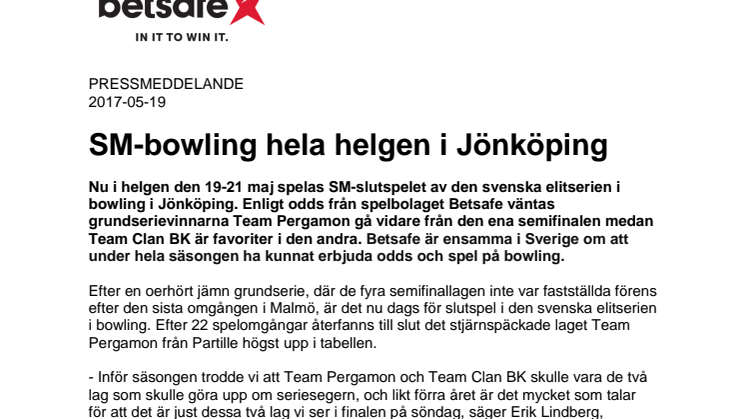SM-bowling hela helgen i Jönköping 