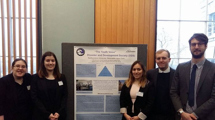 Northumbria students return from UK disaster research conference