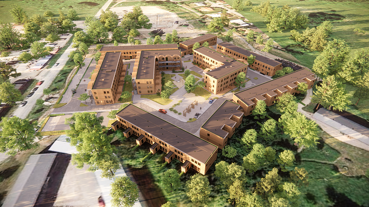 Lyckos utformar nya bostadsområden med gemensamma mötesplatser och varierad bebyggelse för större social hållbarhet.