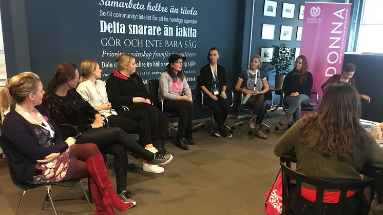 Panelsamtal under DONNA-dagen 2018. Foto: Högskolan i Skövde