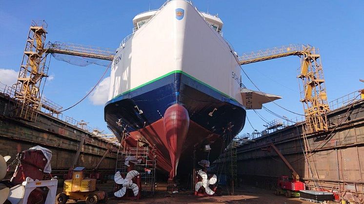 Scandlines’ hybridfærge Schleswig-Holstein sejler nu mere miljøvenligt