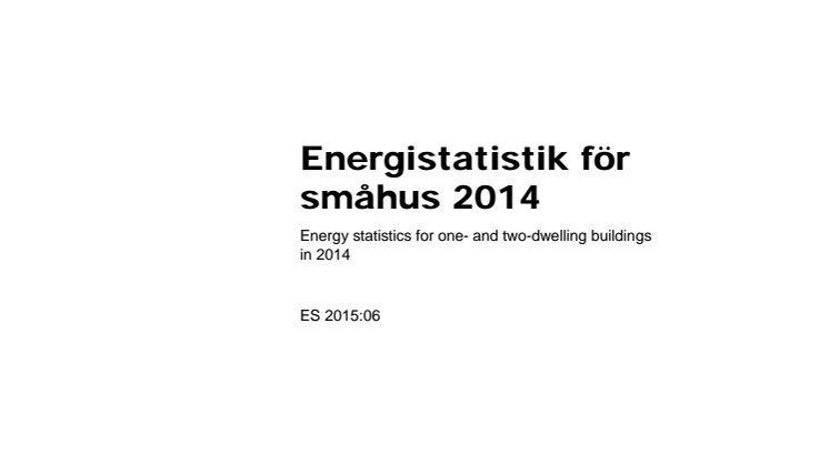 Energistatistik för småhus 2014