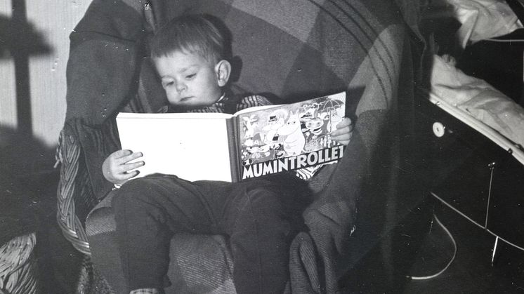 Björn Sundmark, professor i engelsk litteratur, när han läser Mumin som barn.