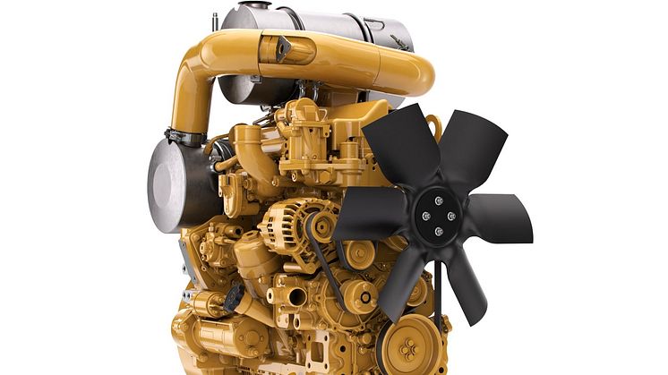 CAT C3.6 EU steg V med motormonterad avgasrening. Avgasreningen kan även monteras vid sidan av motorn, för flexibel anpassning i maskinen.