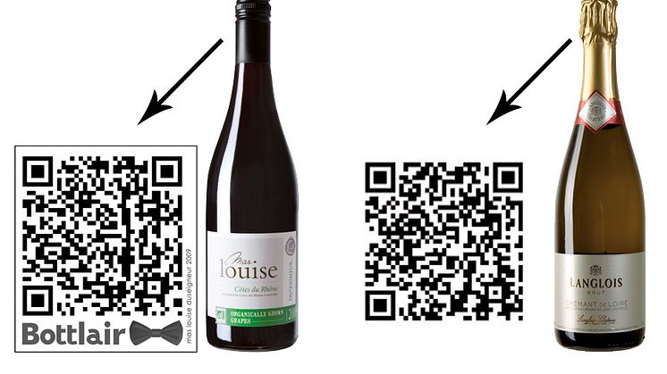 QR-koder visar franska vinare