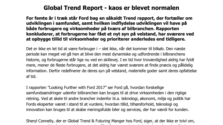 Global Trend Report - kaos er blevet normalen