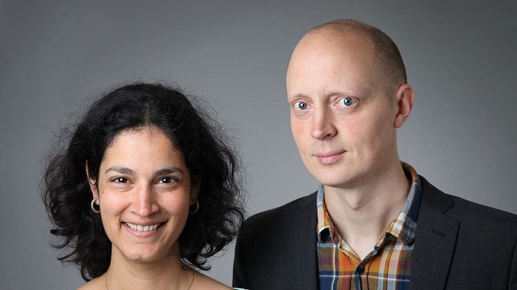 Manya Sundström och Lars-Daniel Öhman, skönhet i matematik. Foto: Mattias Pettersson