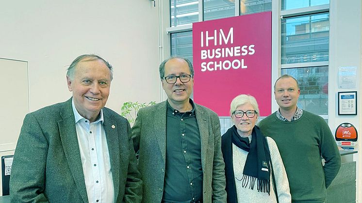 Kenneth Odéus, Göteborgs köpmannaförbund, Mats Engström, IHM Business School, Ulla Nilsson, Göteborgs köpmannaförbund, Andreas Hermansson, IHM Business School
