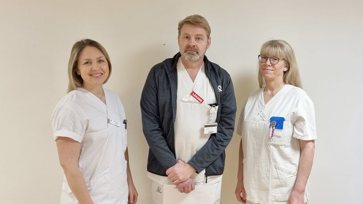 Heléne Noring, dietist, Anders Wihl, läkare och Marlene Lindberg, sjuksköterska, alla lasarettet i Landskrona.