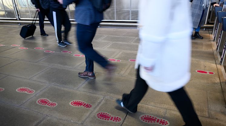 Disappearing footsteps unveiled at London Blackfriars. More images can be found below. 