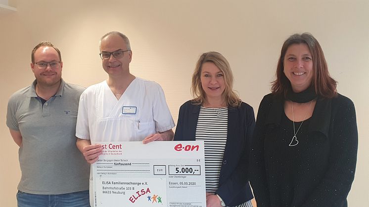 E.ON-Mitarbeiter unterstützen ELISA - Verein zur Familiennachsorge e.V. in Neuburg an der Donau