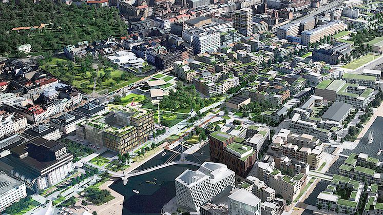 Vision för framtida utveckling av området mellan Helsingborg C och Hermes 10 (gamla Tretornfabriken)