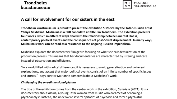 Press Release Sisterless Trondheim kunstmuseum.pdf