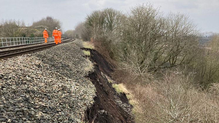 Rail passengers urged to check before travelling after landslip closes line between Wolverhampton and Shrewsbury