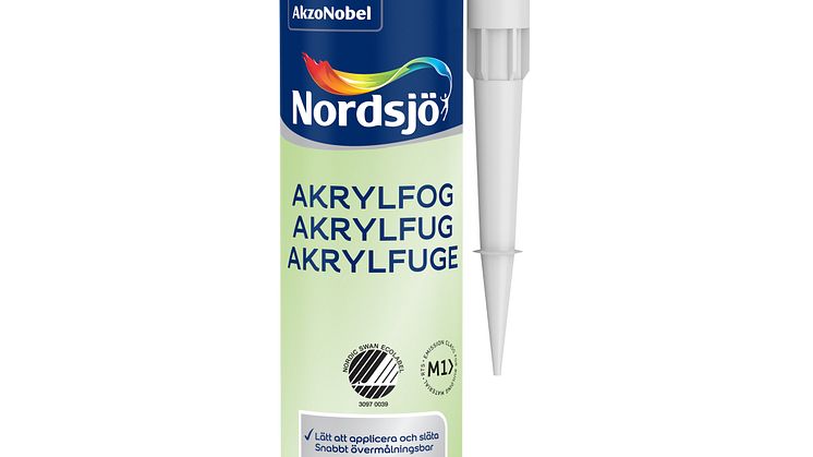 Nordsjö Akrylfog med både Svanen- och M1-märkning