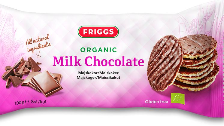Friggs maiskaker med melkesjokolade - produktbilde