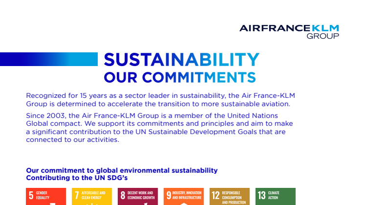 AIRFRANCE and KLM Sustainability Fact Sheet 2019