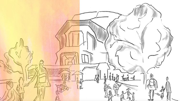 Motiv des Familien-Festivals 2023 am Goetheanum (Zeichnung: Sina Lux)