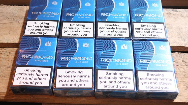 Cigarettes seized from the boot of Hazel Lumbley's car