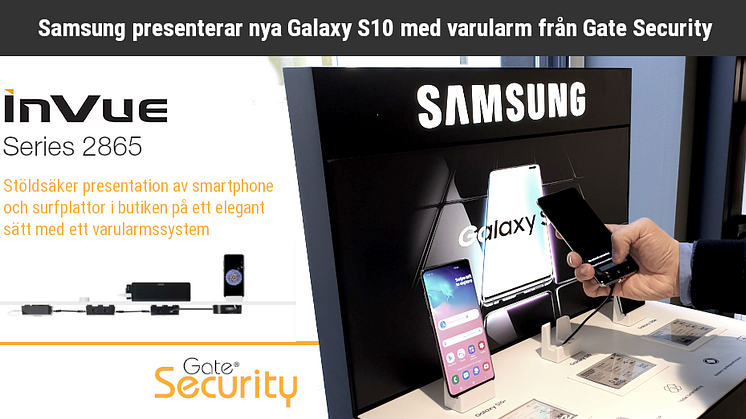 Samsung presenterar nya Galaxy S10 med varularm från Gate Security