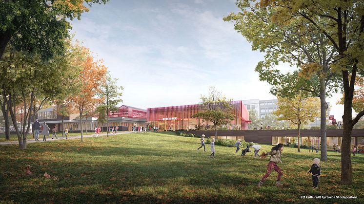Så kan Helsingborgs nya stadsbibliotek se ut. Visionsskiss arkitektkontoret Schmidt Hammer Lassen.