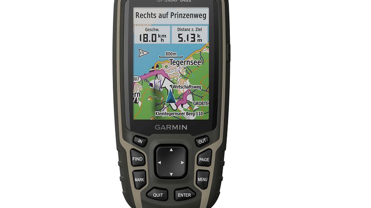 Mit 3-Achsen-Kompass und barometrischen Höhenmesser - das neue GPSMAP 64sx.