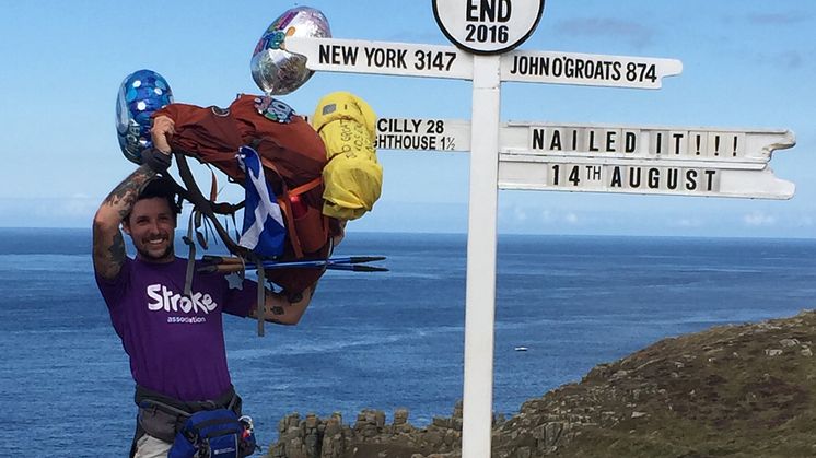​Blackpool fundraiser raises £1,500 for the Stroke Association by walking the length of Britain