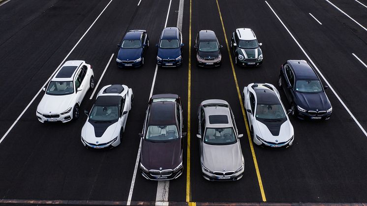 BMW Group's modelprogram af elektrificerede biler, marts 2019