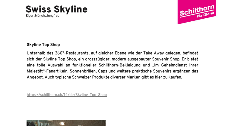 Skyline Top Shop, Schilthorn