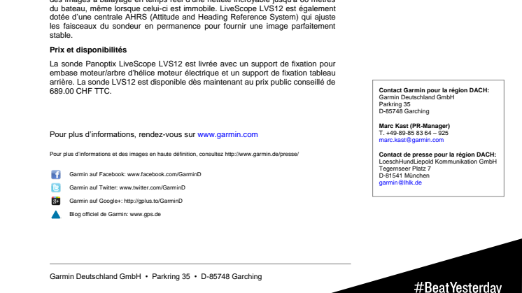 Garmin démocratise la technologie Panoptix LiveScope grâce à la nouvelle sonde LVS12